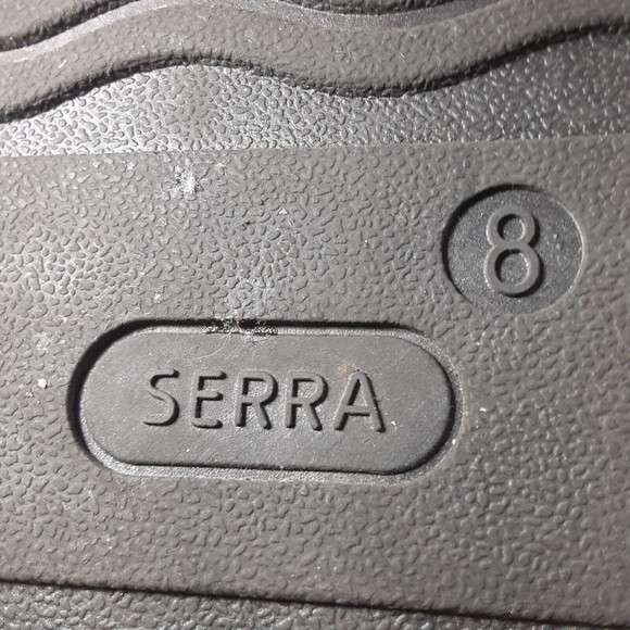 Serra size 8 black & leopard print faux fur lined leather slip on ankle booties - Picture 8 of 8